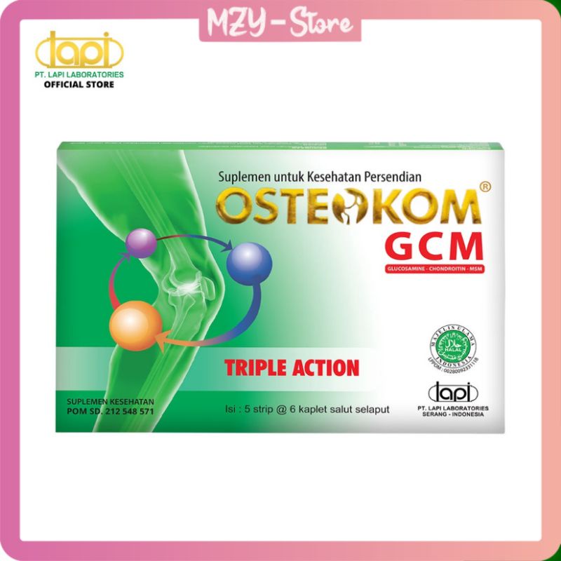 Osteokom GCM Tablet Per Box Isi 30 Kaplet Suplemen Sendi Osteokom