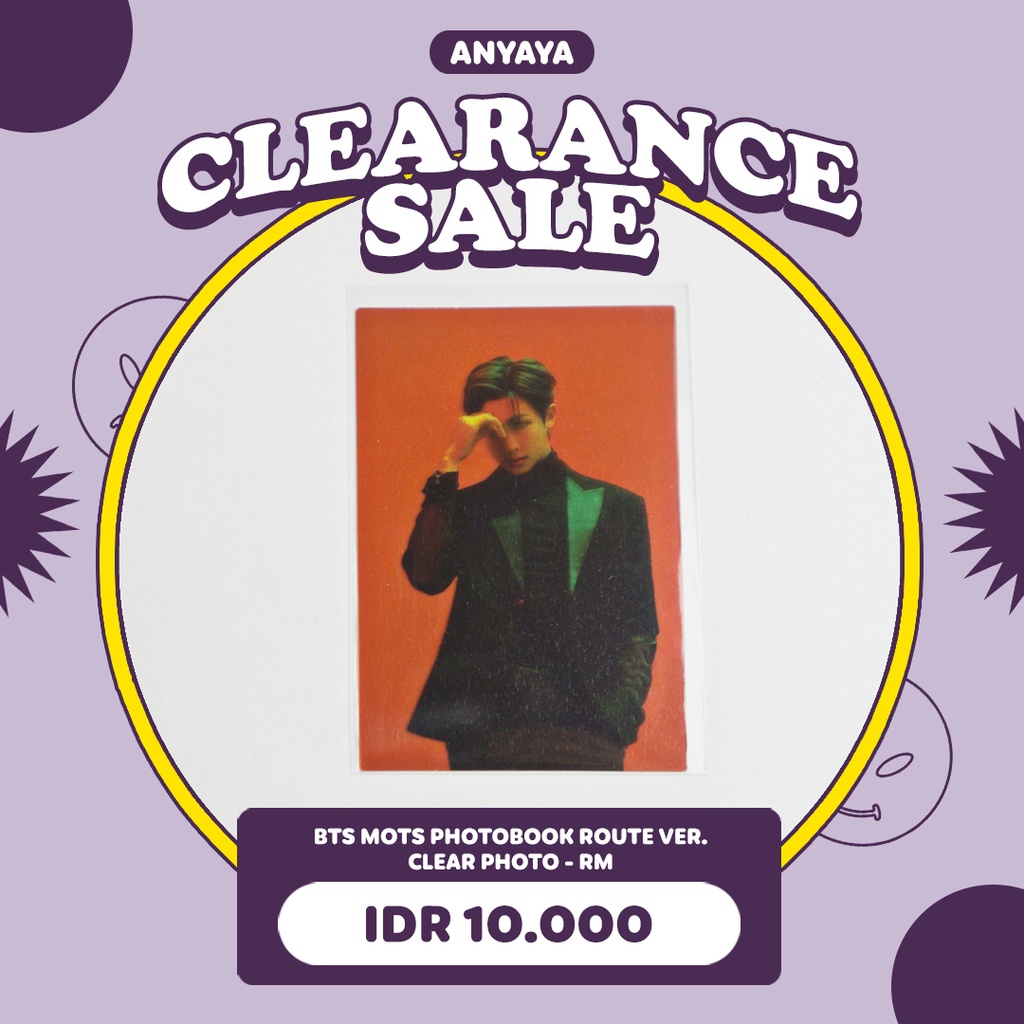 [READY STOCK] BTS MAP OF THE SOUL MOTS PHOTOBOOK CONCEPT SHARING CLEAR PHOTOCARD RM NAMJOON ROUTE VE
