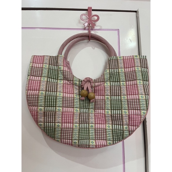 tas kain kotak kotak wanita