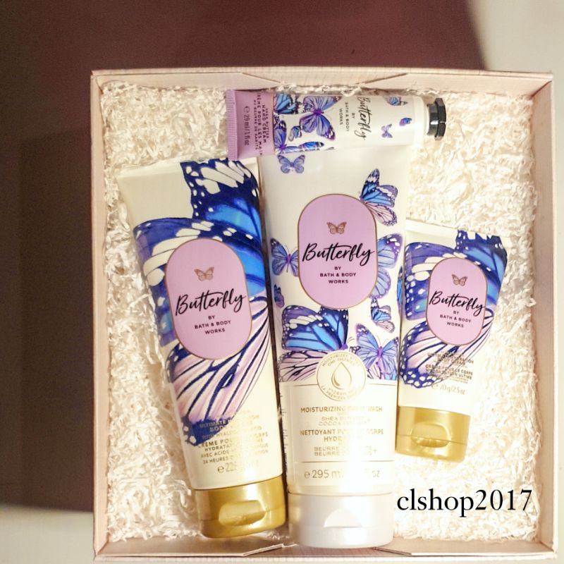 BBW BUTTERFLY GIFT SET PAKET BATH &amp; BODY WORKS