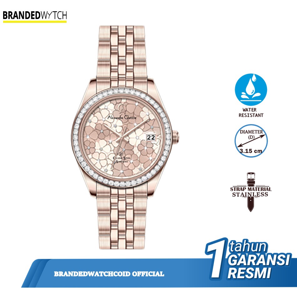 Jam Tangan Alexandre Christie / Alexander Wanita AC 5012 Original Diameter 3,15 cm