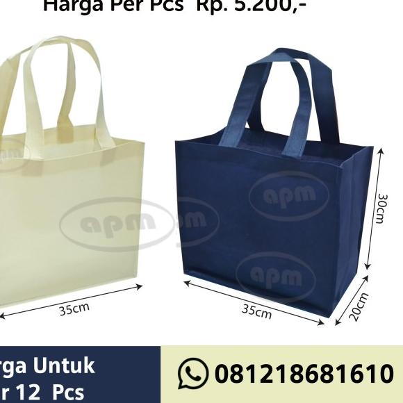 

Tas Spunbond Kotak Ukuran 35x20x30 (Tas Jahit) - Navy