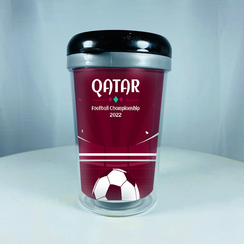 Tumbler Gelas Gagang Worldcup Fifa 2022 Qatar Football Piala Dunia Souvenir Merchandise Botol Minum