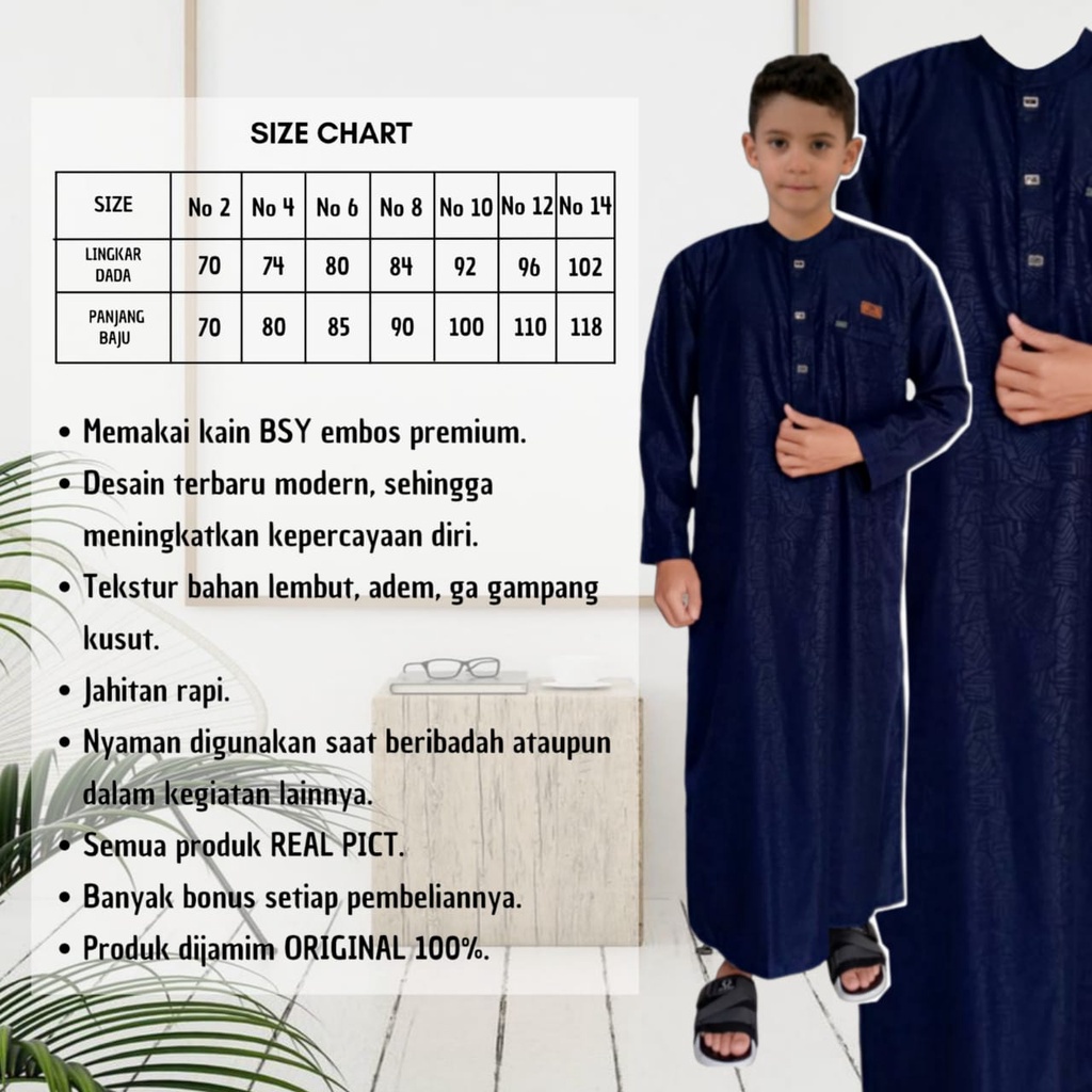 Al-HABIB/GAMIS ANAK EMBOS USIA 5-14 TAHUN PREMIUM/JUBAH ANAK EMBOS ORIGINAL/GAMIS PAKISTAN ANAK KAIN EMBOS TERLARIS /baju muslim era baru