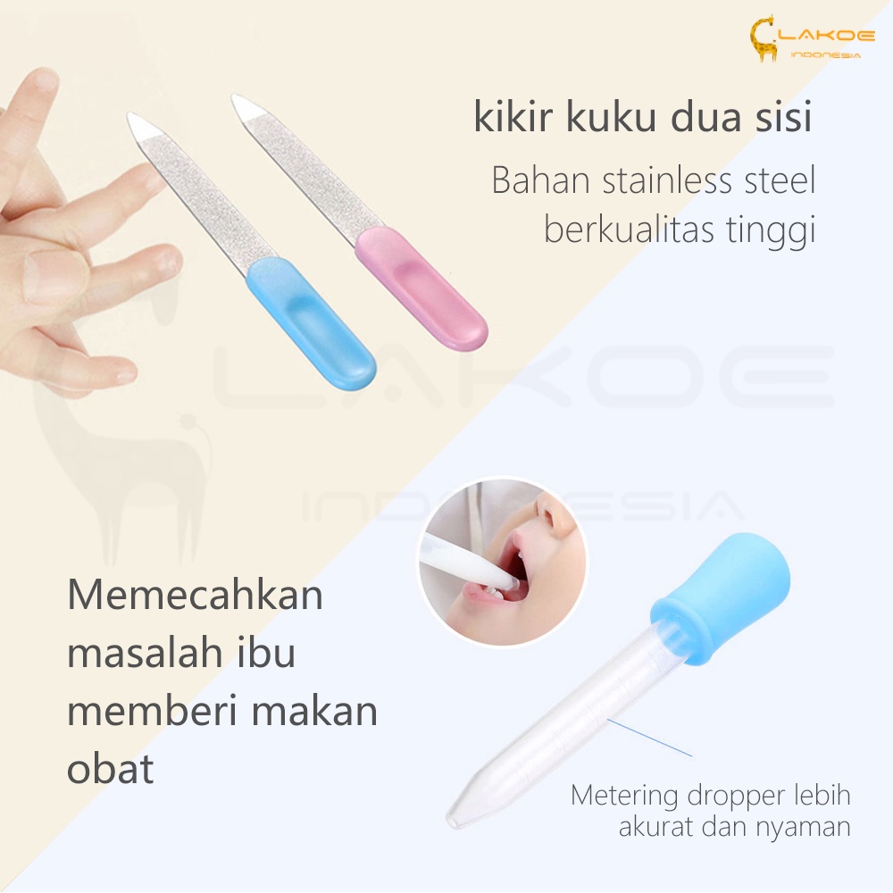 LAKOE baby care kit 10in1 gunting kuku sisir bayi set alat perawatan bayi