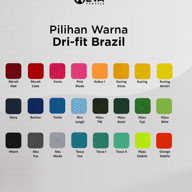 Bahan Kain Jersey Dryfit Brazil - Kain Drifit Weva Textile - Putih