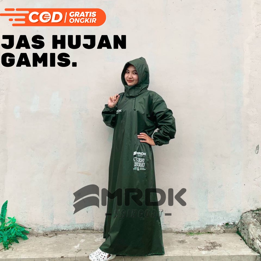 GRATIS ONGKIR Jas Hujan ujan Mantel Mantol Wanita Cewek Perempuan Syari Gamis Muslimah Hijab Hijaber