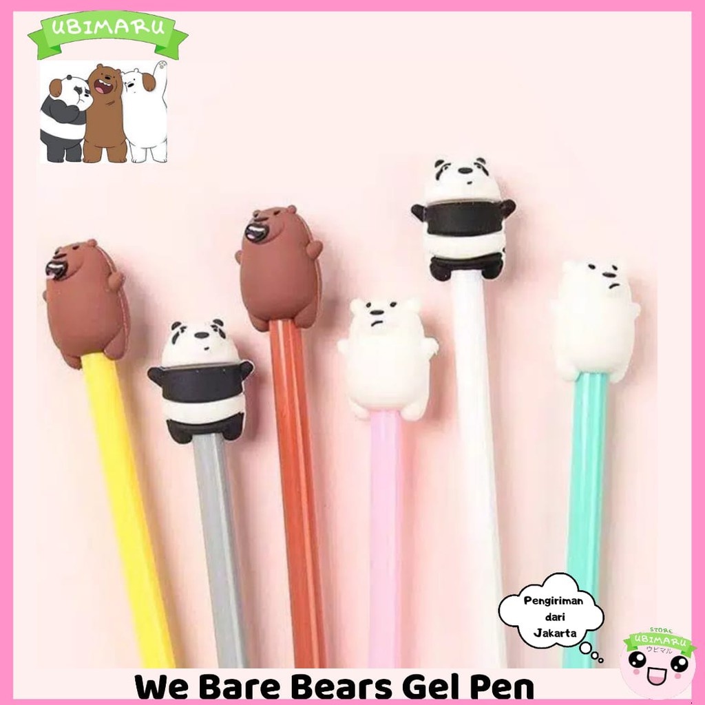 Pena Gel Murah we are bare bear / Pena Tinta Gel Bare Bear / Pena Ink Gel Bare Bear / Pena We Bare Bear / INK GEL PEN WE ARE BARE BEARS / pena Tinta Gel Bare Bears MURAH