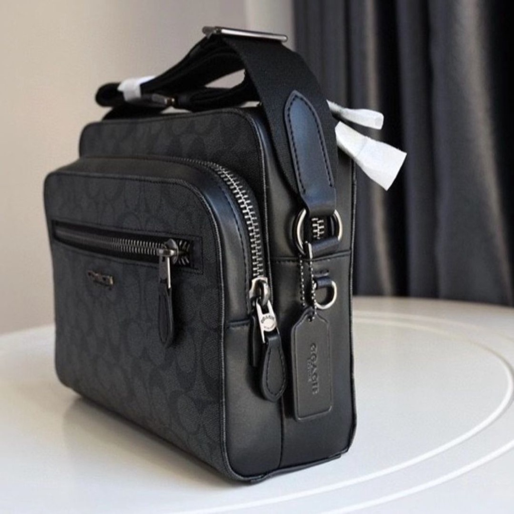 tas pria selempang crossbody West Camera Bag black signature 91485 91484