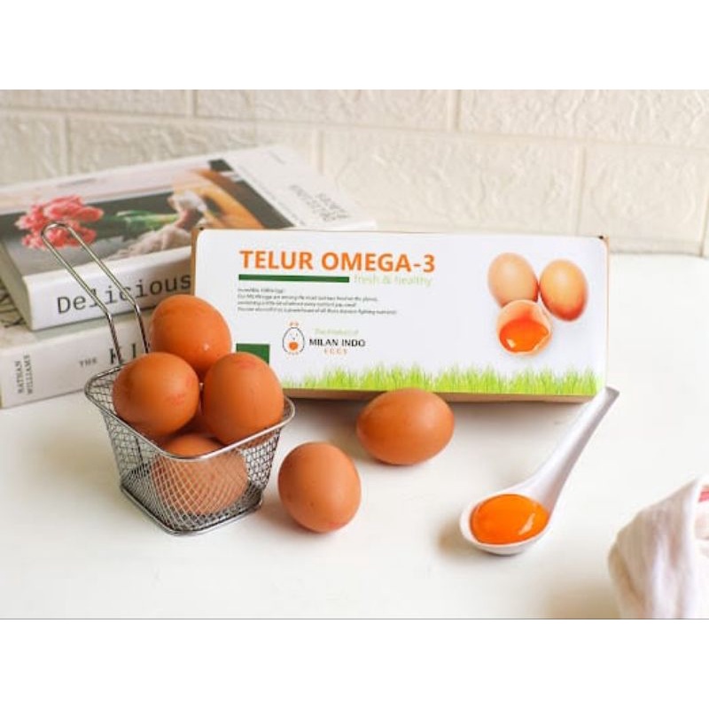

Telur Ayam Negeri Omega 3 Asli Fresh Premium Quality 1 box 10 Butir