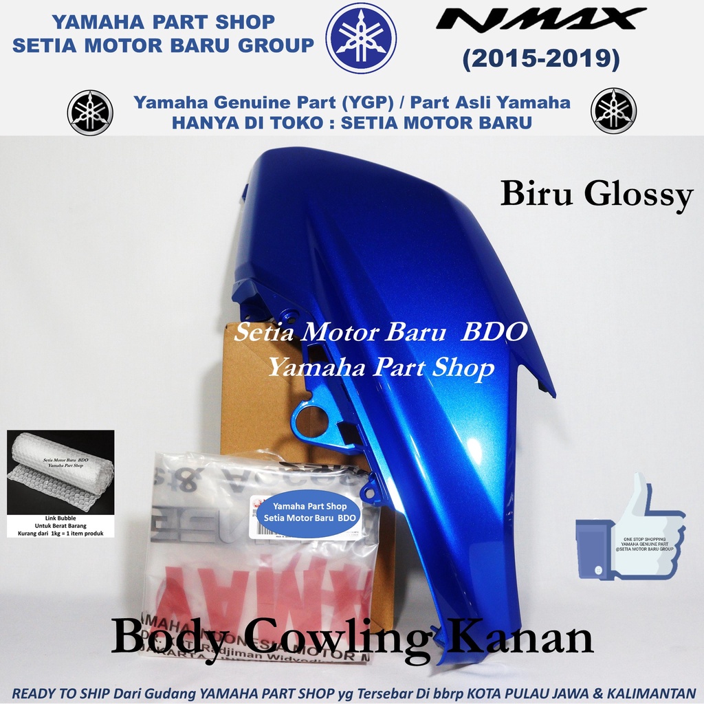 Body Bodi Cowling Biru Glossy Vivid Purplish Kanan Nmax N Max Old Lama Asli Yamaha Bandung
