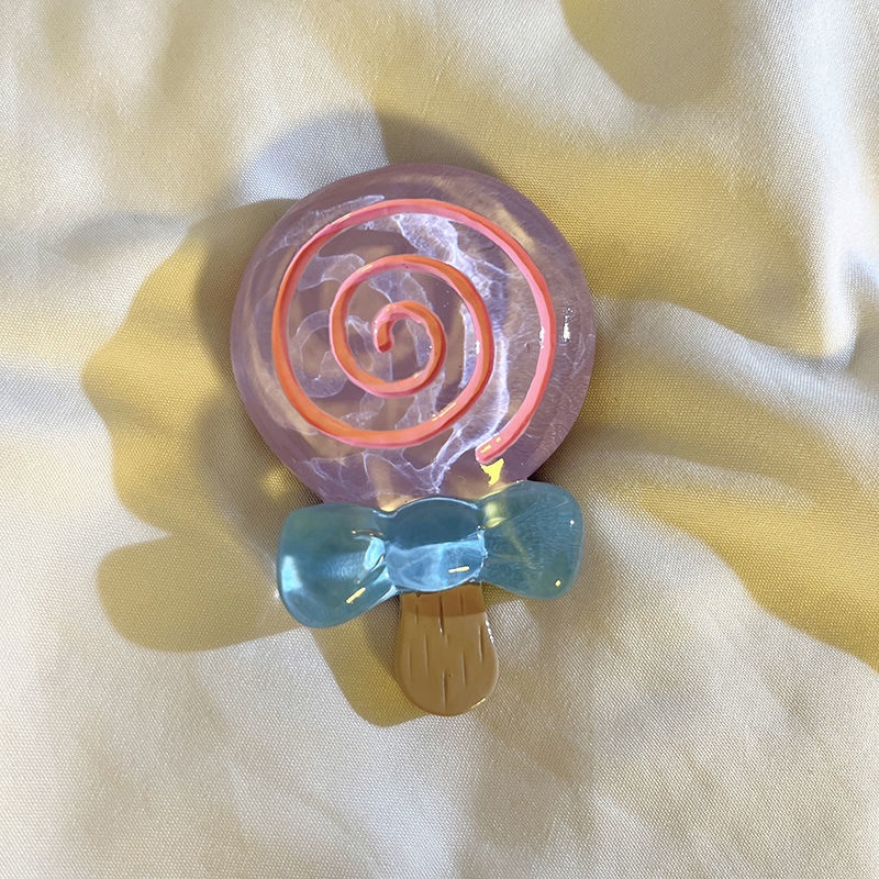 Ins Ring Holder Hp Universal Bentuk Permen Lolipop Warna-Warni