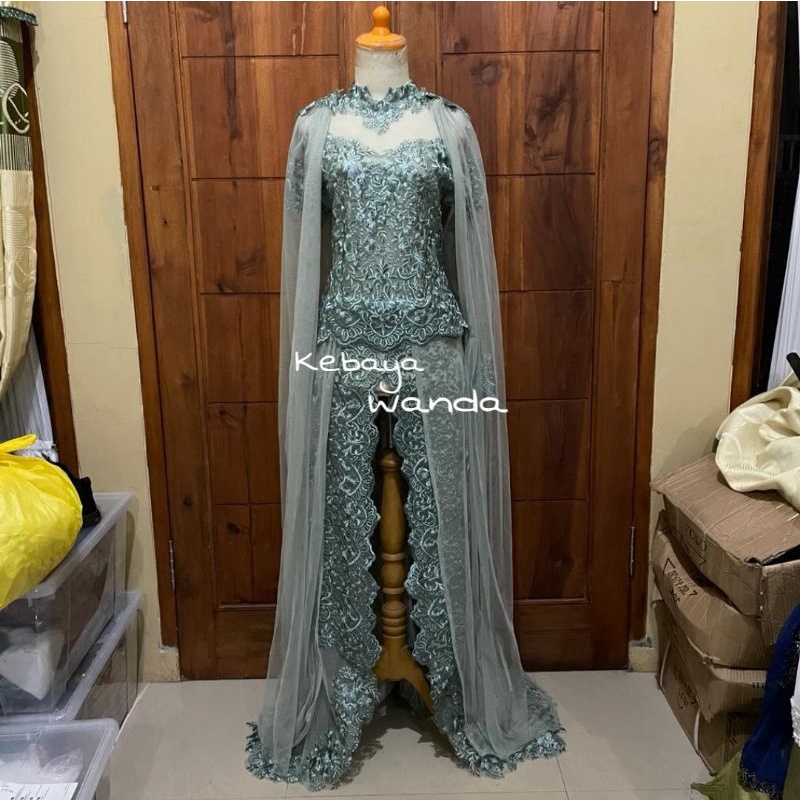 Kebaya Akad Nikah Gaun Pengantin Modern / Gaun Pengantin Kosongan / Kebaya Akad Pengantin Murah / Gaun Pengantin Kekinian / Baju Pernikahan