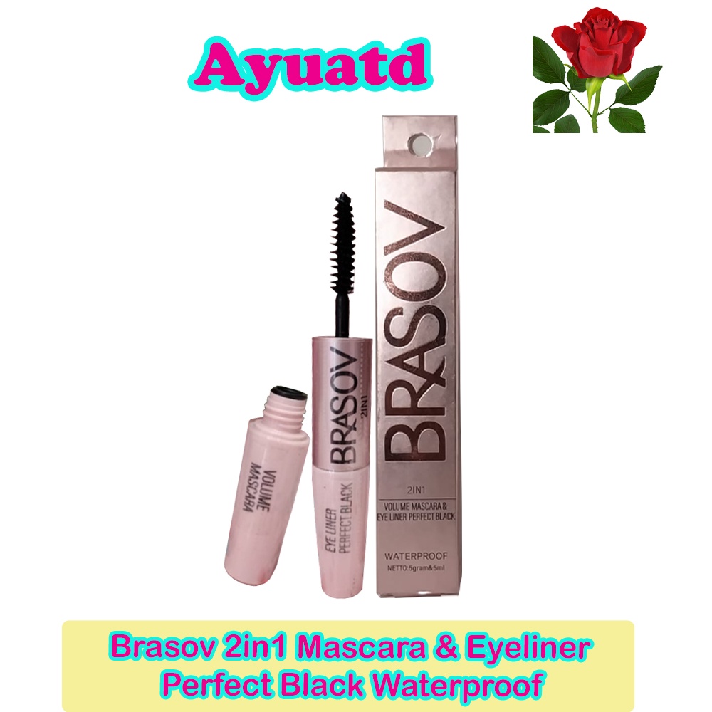 Brasov 2in1 Volume Mascara &amp; Eyeliner Perfect Black