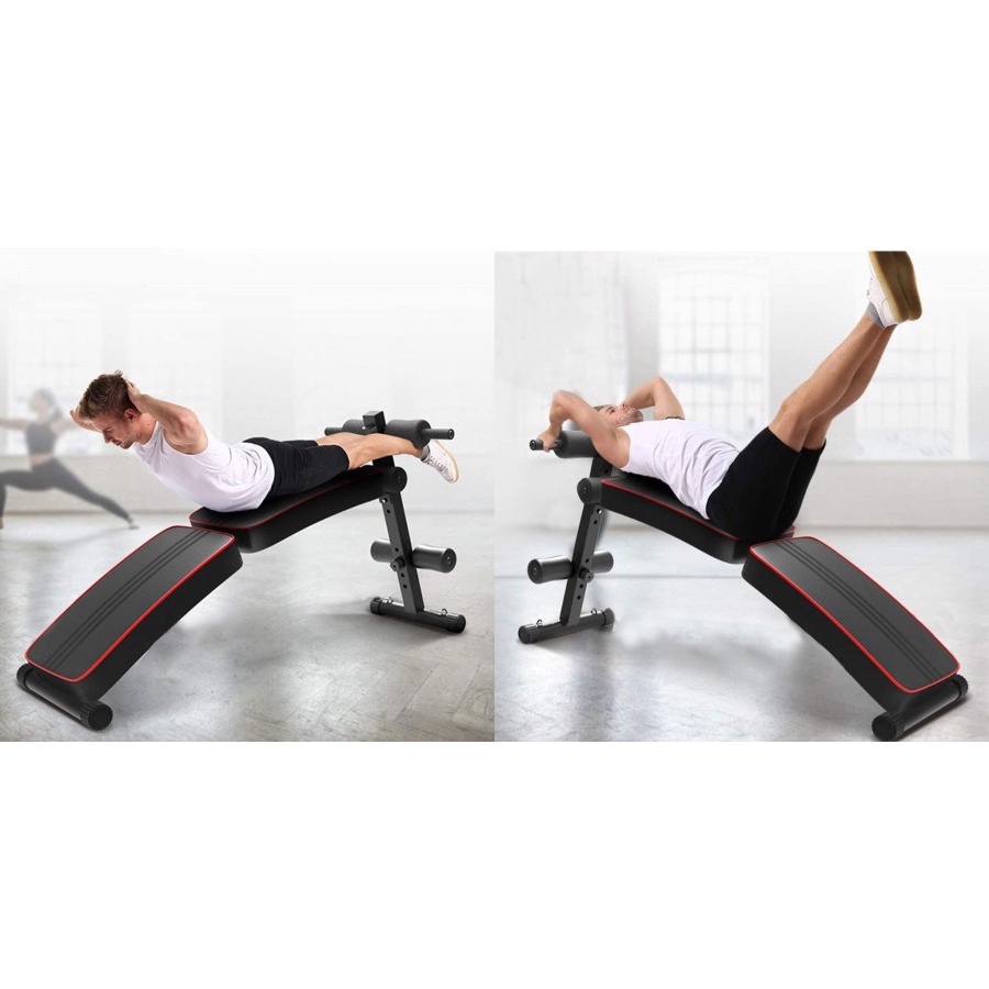 Kursi Fitnes Gym sit up bench press 2 in 1 Papan Situp Adjustable