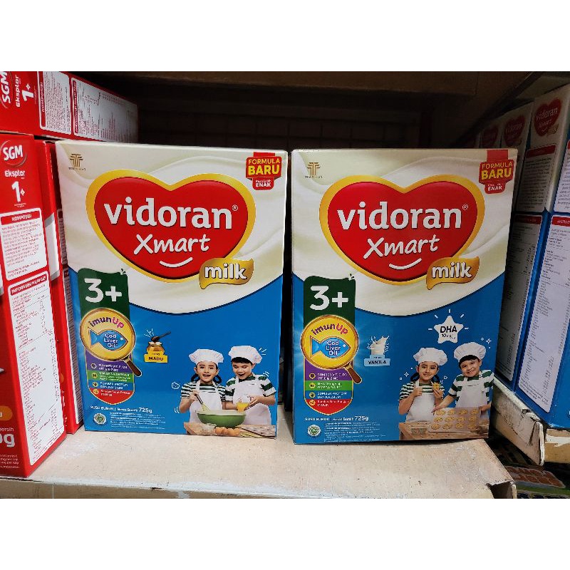 Susu vidoran xmart 1+ , 3+, 5+  uk 700gr