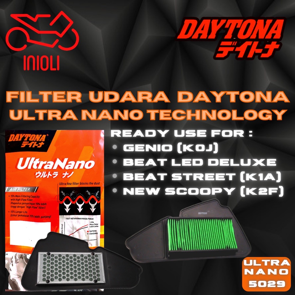 Jual Filter Saringan Udara Racing Daytona Genio Beat Led Deluxe Street New Scoopy R Donat