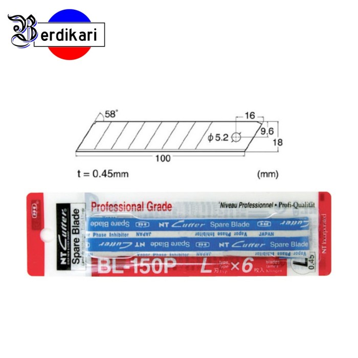 

:=:=:=:=] Isi Cutter Refill Spare Blade NT Besar Bl 150P