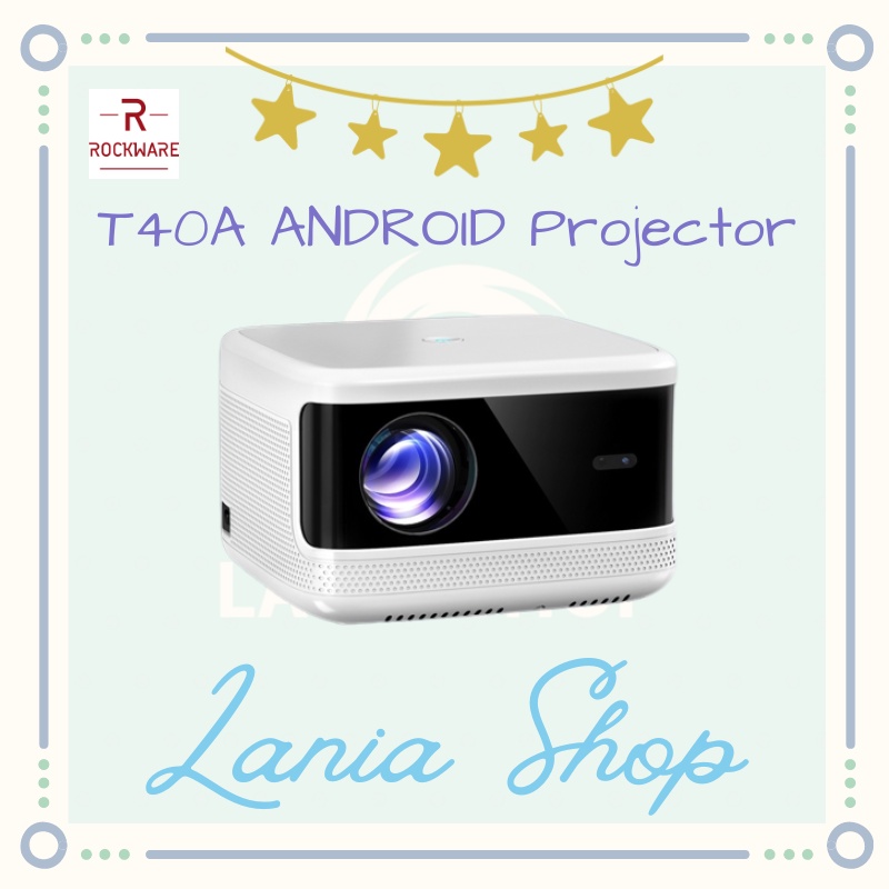 ROCKWARE T40A ANDROID Version - Smart LED Projector 1080P 5000 Lumens