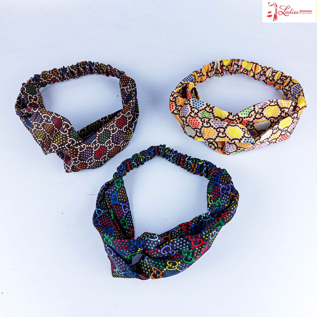 Bandana Kain Simpul Motif Huruf dan Karakter/Bando (BB 02)