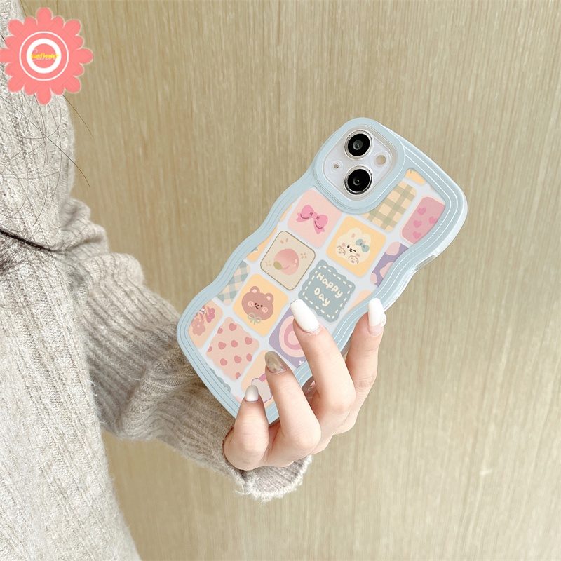 Case Kartun Redmi Note11 11S 9s 9pro 9 10 10s 10pro Max 9 8 Redmi 12C 10C 9A 10 9 9T 9C NFC Mi 11T Pro POCO X3 Pro M3 Ilustrasi Kisi Pelangi Beruang Lucu Lembut TPU Penutup Belakang