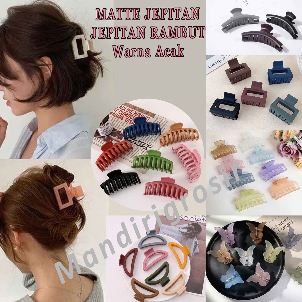 Jepit Salon Warna Matte * Jepit Salon Wanita Fashion * Jepitan Rambut * Jepit Jedai