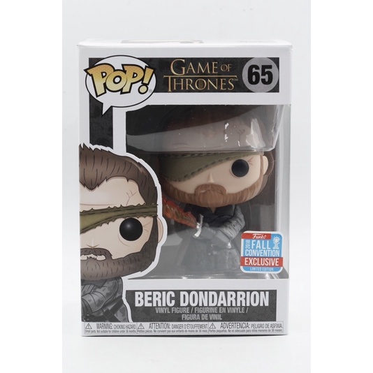 Funko POP Funko Pop Game Of Thrones Bearic Dondarrion NYCC  Exclusive 65