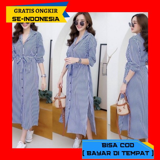 Baju Dress Wanita Remaja Trendy Terbaru 2021 Gaun Modis Pesta Natal Im Vn1105 - Dress Pesta Batik Bu