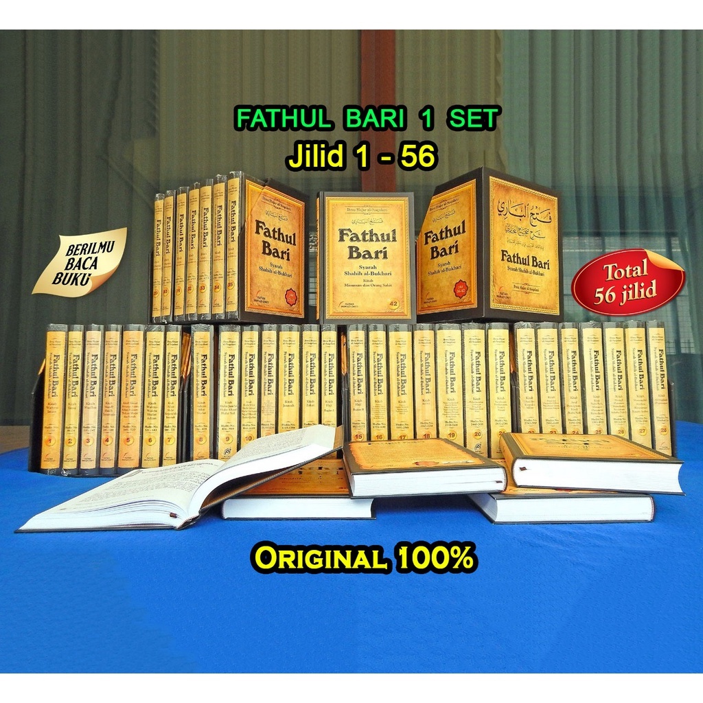 Paket Buku Terjemah Fathul Bari Baari Syarah Shahih Bukhari ORIGINAL 1 Set Lengkap 56 Jilid - Fathul