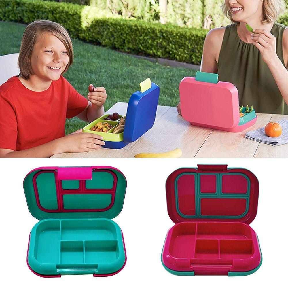 R-FLOWER Lunch Box Portable Persegi Panjang Grid Untuk Piknik Camping Wadah Makanan