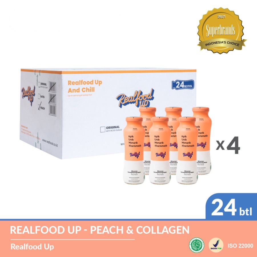 

Realfood Up Beauty Minuman Sarang Burung Walet Peach & Kolagen 24 pcs
