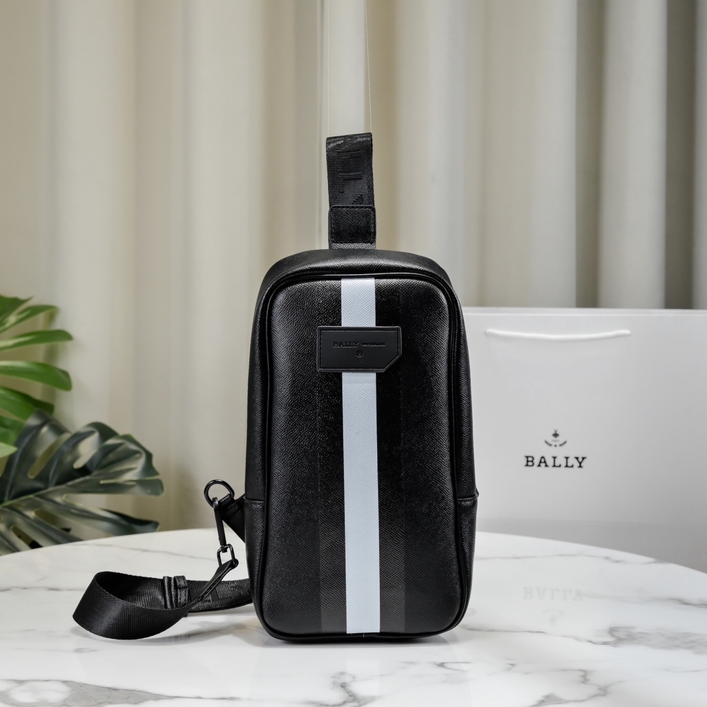 BALLY tas dada pria, tas pria, suspender, tas bahu pria