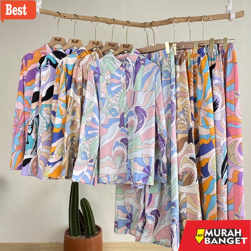 baju setelan wanita kekinian 2022 Manda One Set BKK/Baju Setelan Wanita Importi