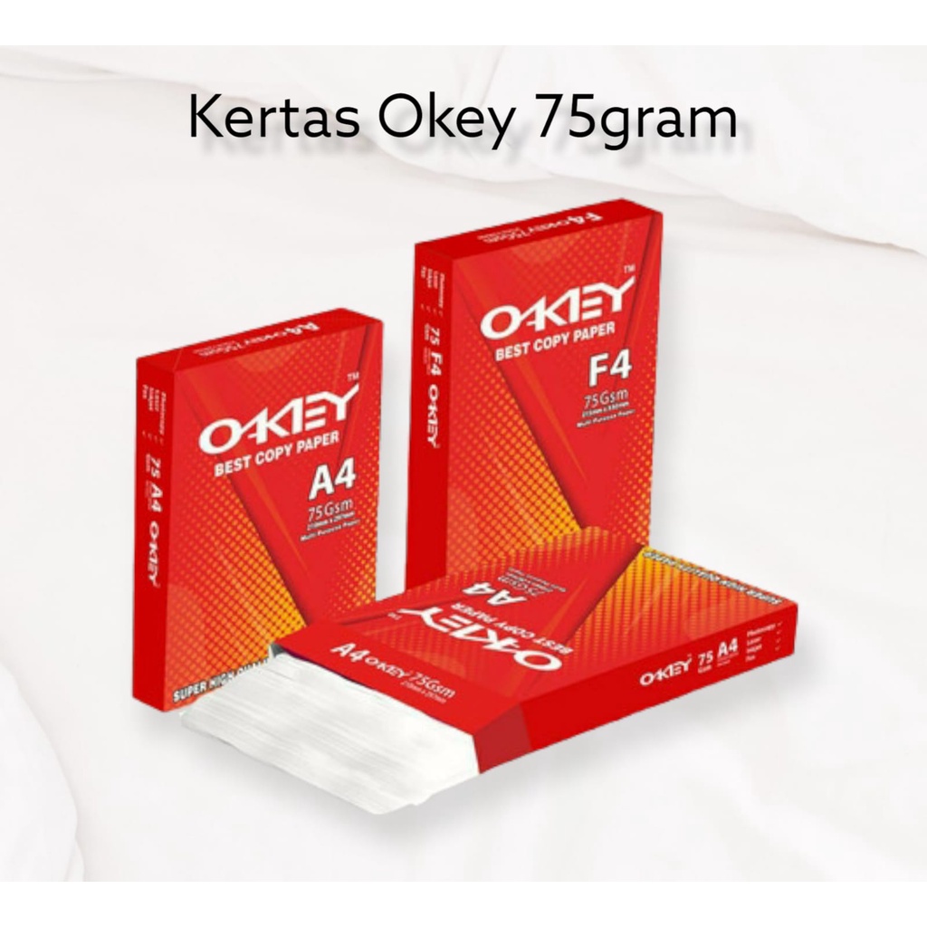 

KERTAS HVS OKEY A4/F4 75GRAM