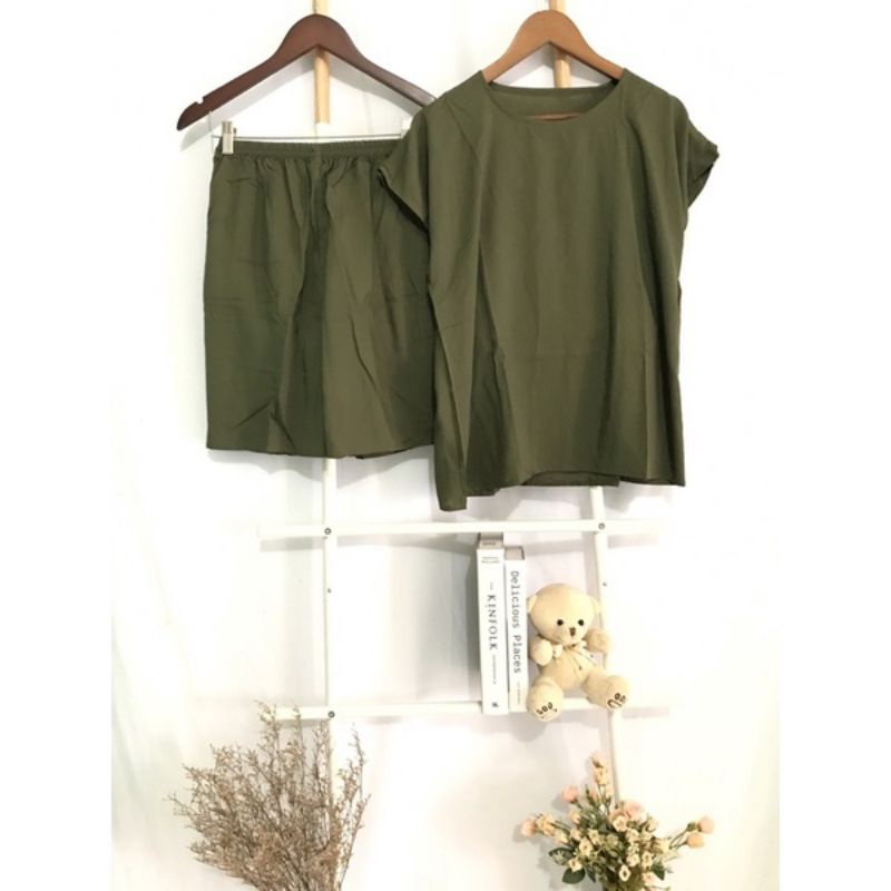 setelan rayon pendek