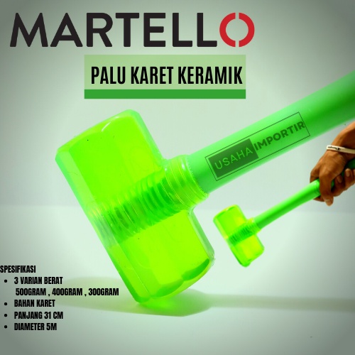 Palu Karet 500G Original Palu Karet Keramik Palu Karet Jumbo Palu Karet Besar Palu Karet Hijau Palu 