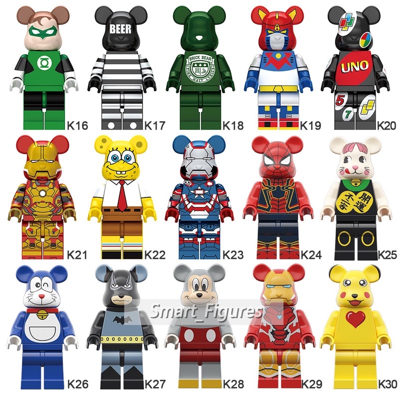 Mainan Action Figure Mini Beruangbricks Untuk Koleksi Anak K01-31