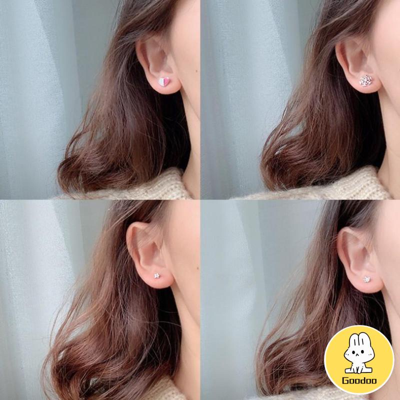 6 Pasang Anting Tusuk Simple Kreatif Gaya Korea Earings untuk Wanita Aksesori -Doo