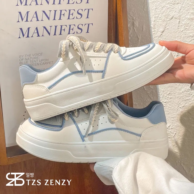 TZS Zenzy Chaewon Shoes - Sepatu Casual Wanita - Sepatu Putih Wanita - Sepatu Sneakers Wanita