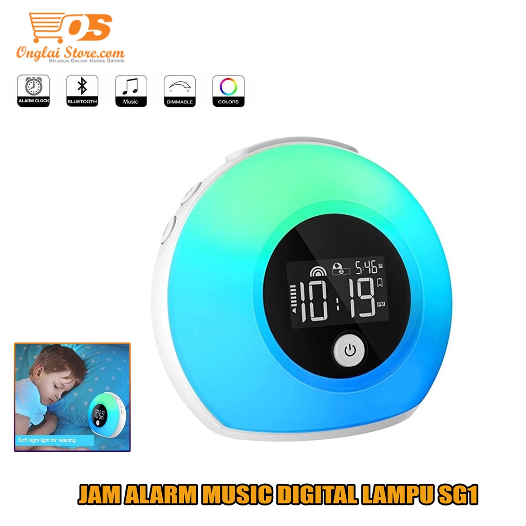 Jam Alarm Musik Digital Lampu SG1