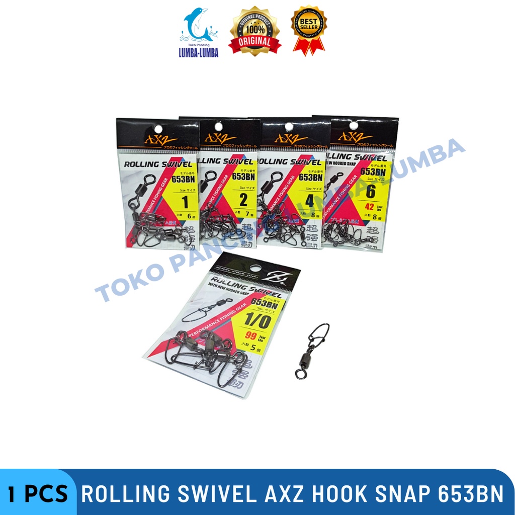 ROLLING SWIVEL AXZ NEW HOOKED SNAP 653BN / KILI KILI PANCING