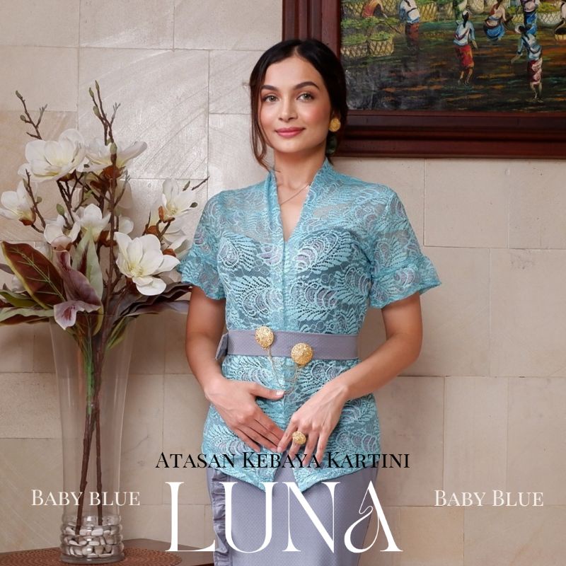 Atasan Kebaya Modern Kartini Lengan Pendek Krinkle Luna