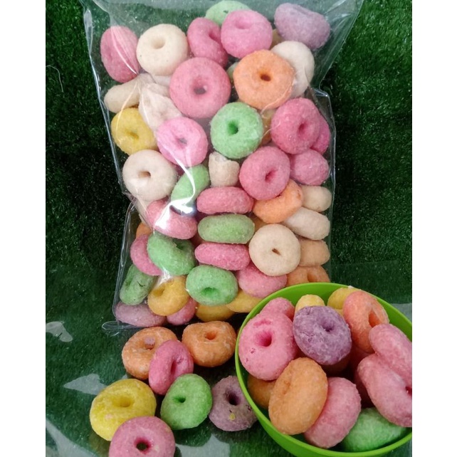 

SNACK DONAT PELANGI KERING EMPUK WARNA 130GRAM CEMILAN KILOAN