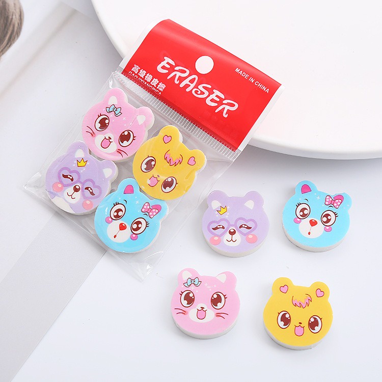 Penghapus Penhapus Muka Kucing Souvernir Sekolah Eraser Pencil ST0025