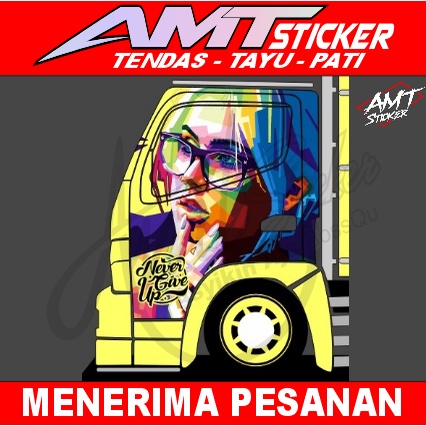 Stiker Full Samping Kabin Canter - Stiker Truk Canter