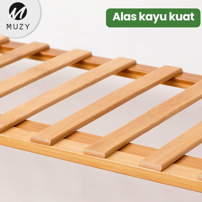 Best Seller Muzy Rak Sepatu Kayu Zig zag Rak Tanaman Rak Bunga Hiasan Rak Serbaguna Tempat Sepatu Si
