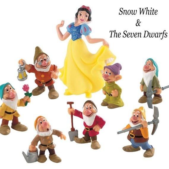 Figure Disney Snow White & Seven Dwarfs 7 Kurcaci Toppers Cake