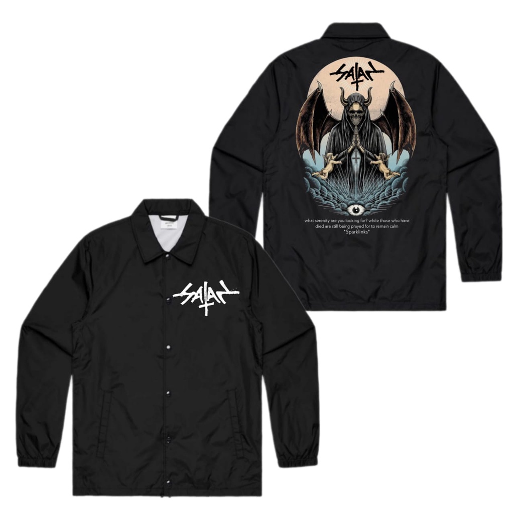 Sparkling Coach Jacket Satanic Serenity Black
