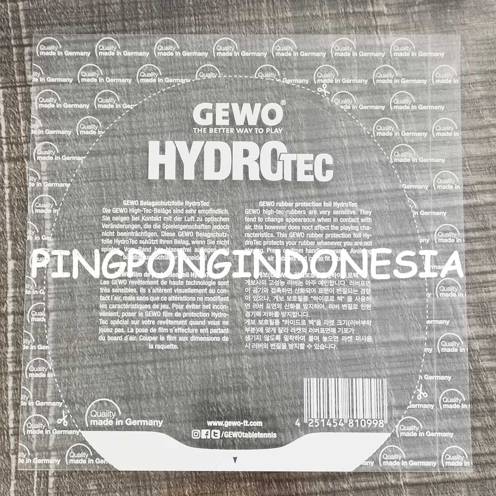 GEWO HydroTec Tensor Rubber Protection Foil - Pelindung Karet Pingpong Adhesive Rubber Protector Sti