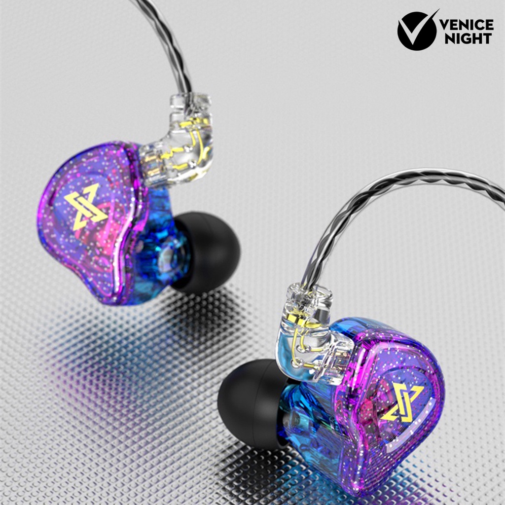 (VNEP) (Berkabel) AK6-MAX In-Ear Earphone Driver Dinamis Ganda HiFi Sound 3.5mm Bass Sport Earbud untuk Lari